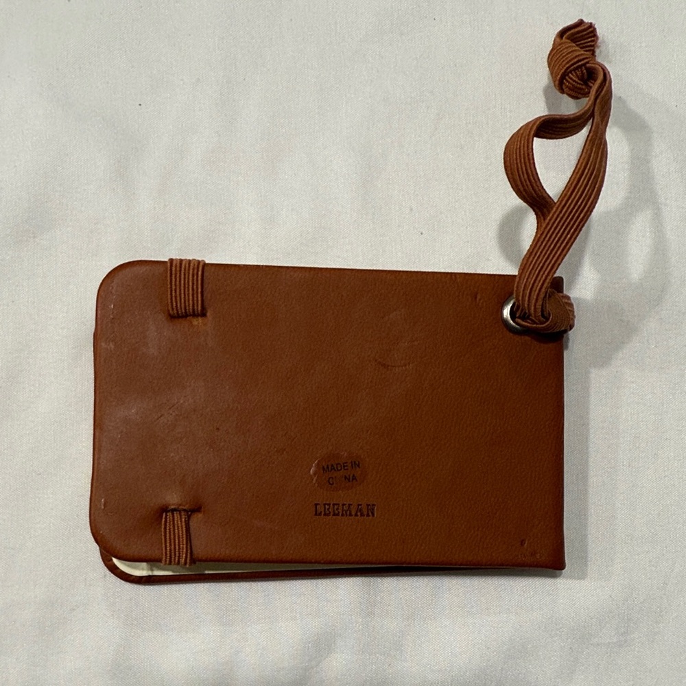 NWT | Brown Leather Luggage Bag - Picture 3 of 3
